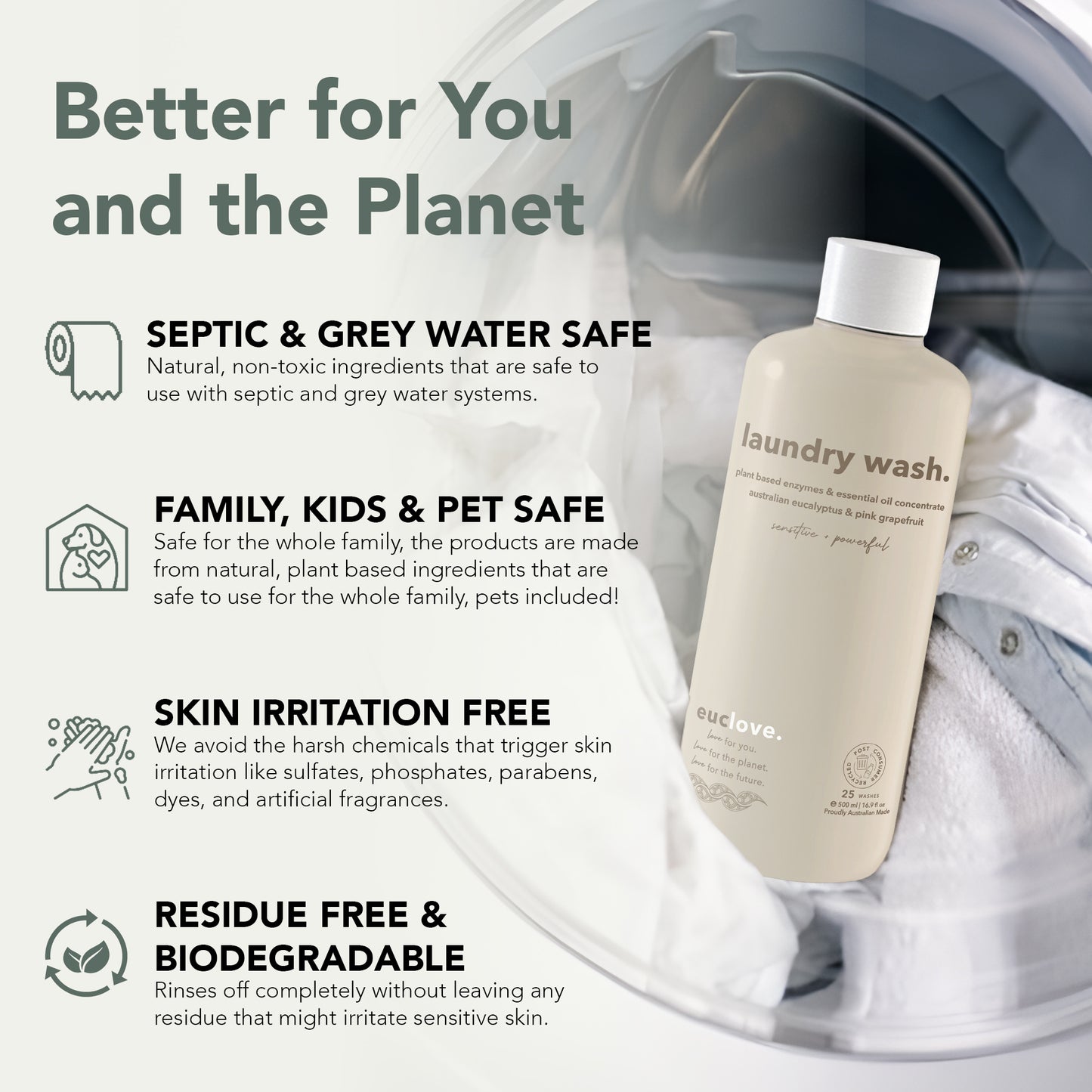 Natural Laundry Detergent for Sensitive Skin – Euclove