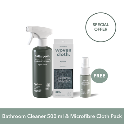 Bathroom Cleaner 500 ml & Microfibre Cloth Pack