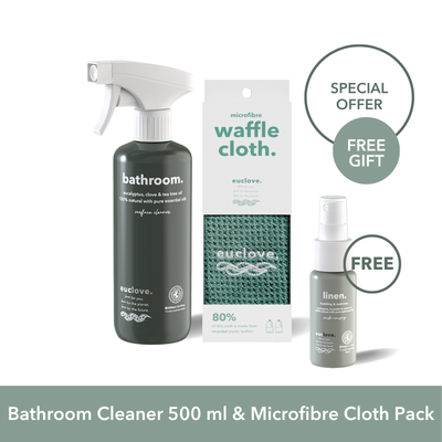 Bathroom Cleaner 500 ml & Microfibre Cloth Pack