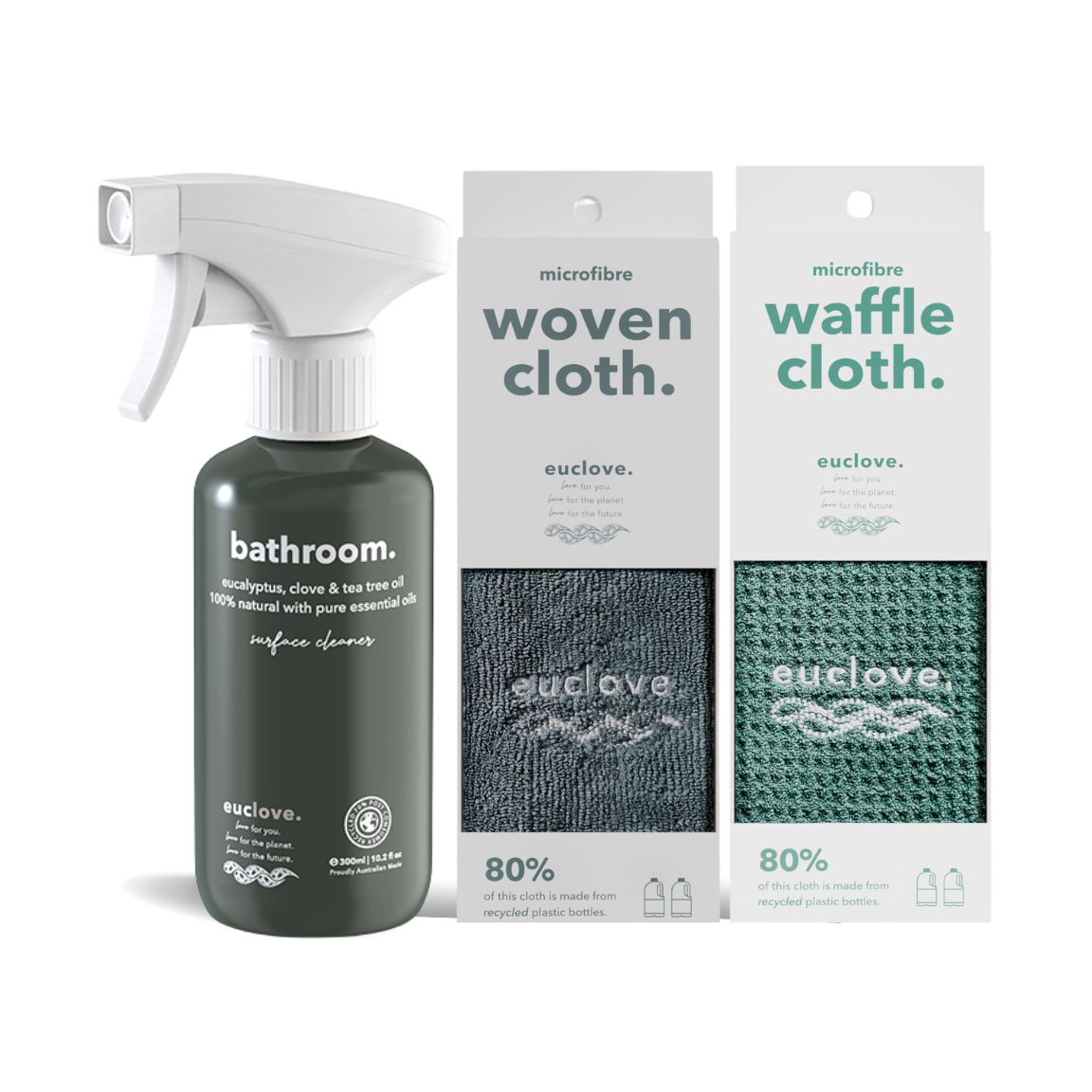 Bathroom & Mould Cleaner with Clove oil 300 ml + microfibre cloths