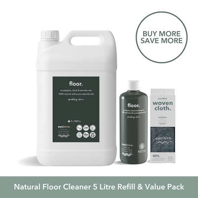 Non-Toxic Natural Floor Cleaner 5 Litre Refill & Value Pack