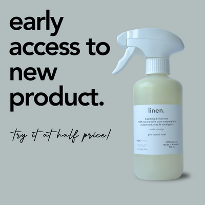 Linen & Bedding Spray 300 ml - Cedarwood & Rose Geranium pre-launch trial
