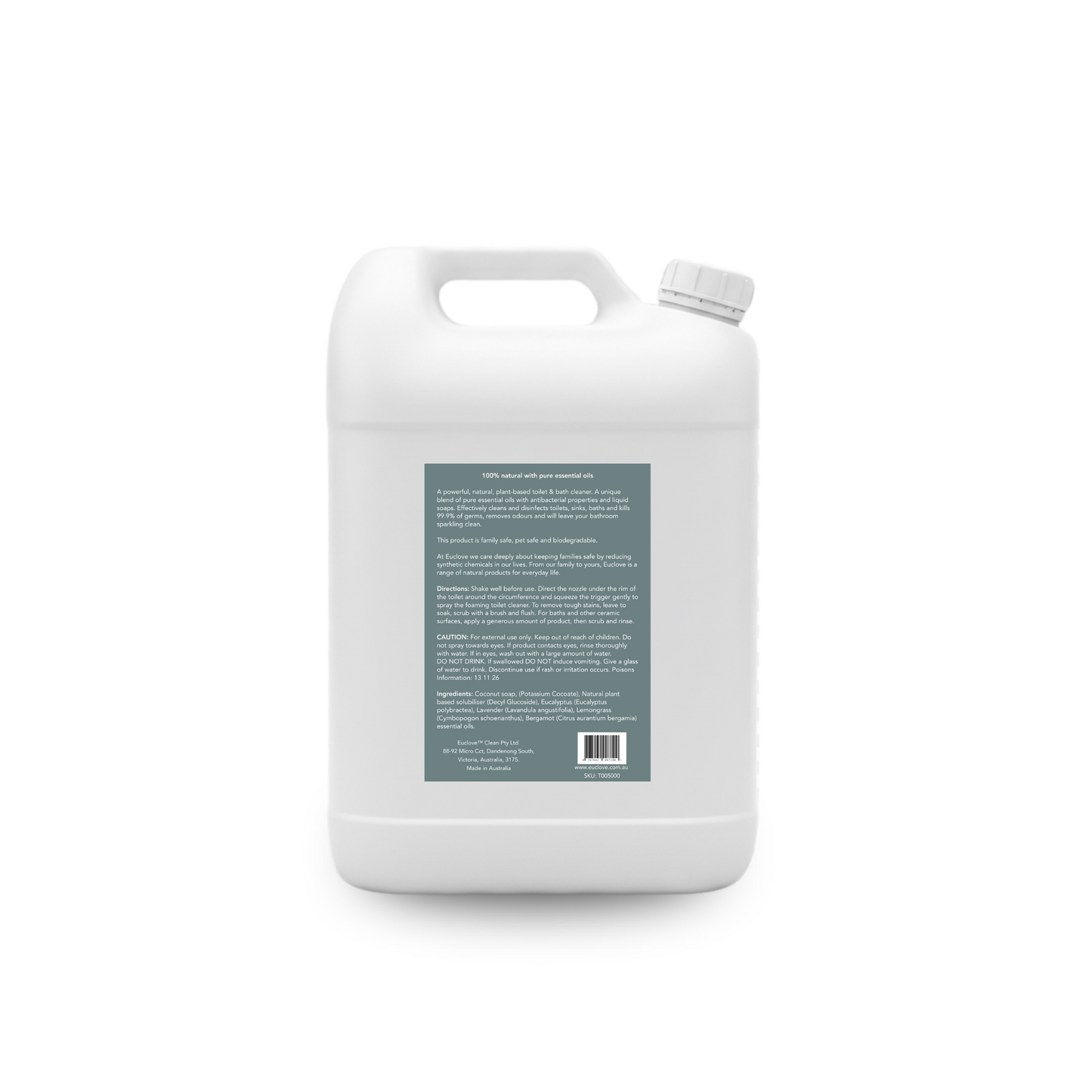 Natural Toilet, Bath & Sink Cleaner 5 Litre Refill & Value Pack