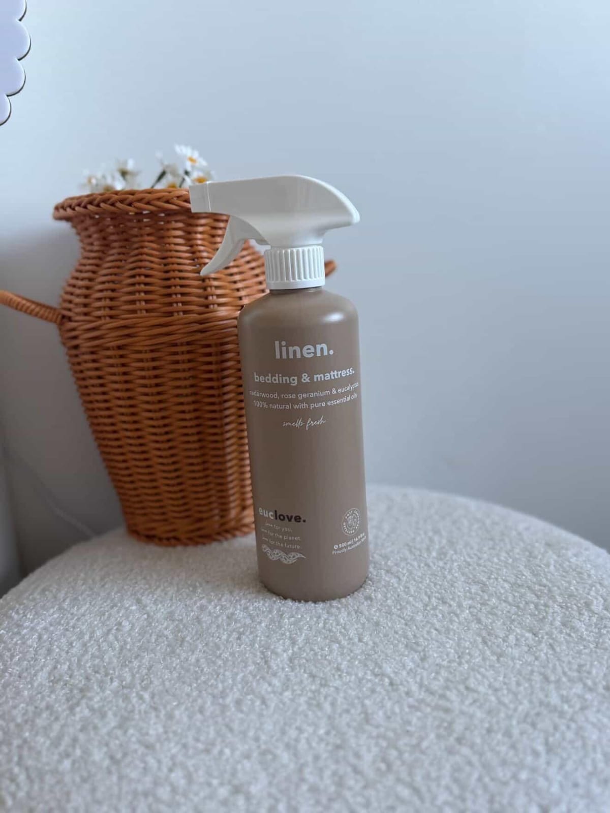 Natural Linen Spray Rose Geranium & Himalayan Cedarwood